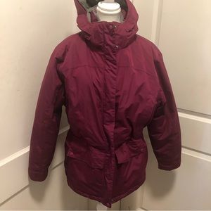 Ll Bean ladies winter snow down filled coat size xl pet